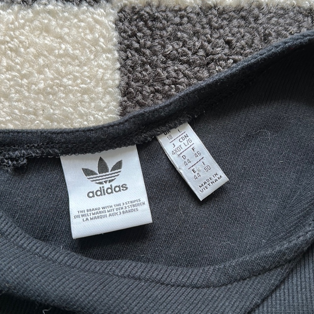 Adidas black crop tank top